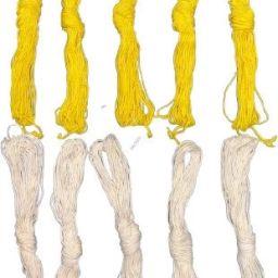 Janeu or sacred thread (yellow-white) Embroidery Hoop-image-67