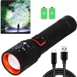 Metal Led Torch Light Long Range 1000 Meter 1 Km High Power Zoomable Torch-13