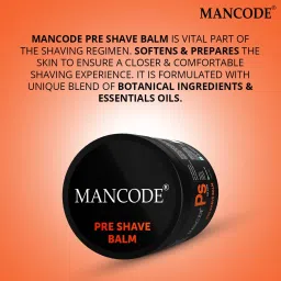 mancode Pre-Shave Balm,100gm, Its Helps In Skin Moisturizing, Skin Conditioning, and Razor-Burn Free Shave, Formulated with Unique Blend of Botanical Ingrediants & Essential Oils. Moisturizes & Conditions the Skin. Sulphate Free, Paraben Free image 2