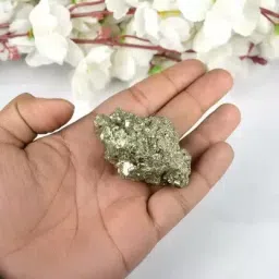Pyrite Cluster Rough Stone for Reiki Healing, Vastu Correction (Gold 30 g) Regular Asymmetrical Crystal Stone-image-58