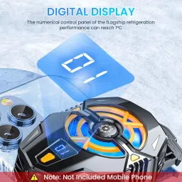 ZITRONIX Gaming Phone Cooler Fan Adjustable 3 Speed Universal Type C 1 Fan Cooling Pad image 3