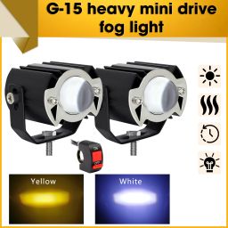 G-15 heavy mini drive fog light with switch Fog Lamp Car, Motorbike, Truck, Van LED (9 V, 15 W)-15