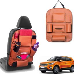 Peepsstore pack of 1 Tan,Orange colour car organizer bags for Creta 2015 Car Multi Pocket-image-59