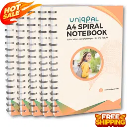 Set of 5 A4 Notebook Spiral Plain Page 200 Pages-1