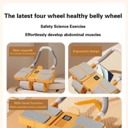 whipbird New Upgraded Automatic Rebound Abdominal Wheel with 4 Elbow Support Ab Exerciser Ab Exerciser image 2
