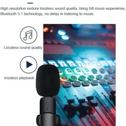 eth utility store K35 Dual 2 Wireless Microphone Lapel Mic System Type-C For Recording Vlog Microphone image 3