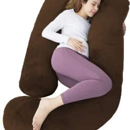 Velvet Multifunctional Pregnancy Pillow Microfibre Solid Pregnancy Pillow Pack of 1-image-50