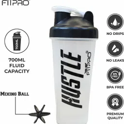 fitpro Gym Shaker Bottle, Shaker Bottles for Protein Shake 100% Leakproof 700 ml Shaker 700 ml Shaker image 2
