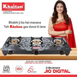 3 Burner BP Jio Digital MS Touhened ISI Marked Glass Manual Gas Stove-image-38
