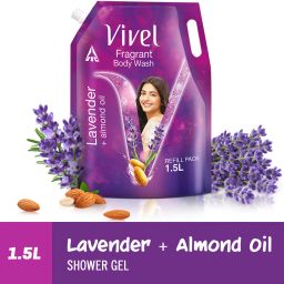 Fragrant Body Wash Lavender & Almond Oil Shower Gel, Supersaver XL Refill Pouch-13