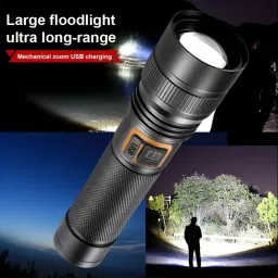 zeno volt 035C (ZOOMABLE LED METAL TORCH)5 Modes Flashlight, Super Bright Cree with COB Torch image 5