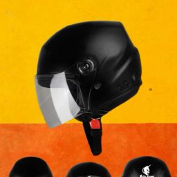 ABS Material Open Face Clear Visor Helmet, Scratch Resistance Motorbike Helmet-image-69