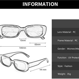 jubilant UV Protection Rectangular, Retro Square Sunglasses (Free Size) image 5