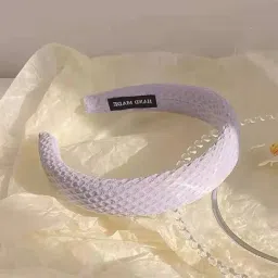 rocxy Soft Fabric Cushion Cross Pattern Stylish Hairband/Fancy Hairband (Purple) image 2