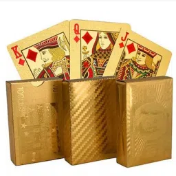 High Quality 24 K Gold Plated Poker Playing Cards_XT19-10