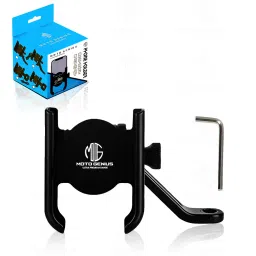 Universal 360° Rotating Aluminum Mobile Mount Mirror Fitting Motorcycle, Scooty, Bike Mobile Holder-8