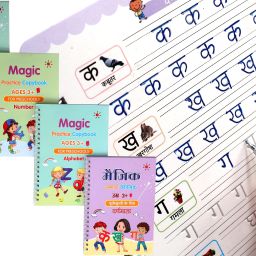 HINDI AND ENGLISH LANGUAGE PRACTICE COPY BOOK (4BOOK +10 Reffils+1pen+1Grip)-18