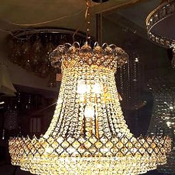 Crystal Gold polish metal 480mm chandelier hanging ceiling pendant jhoomer Chandelier Ceiling Lamp-image-11