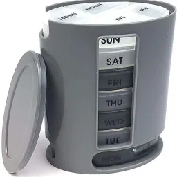 7 DAY Pill Organizer 7 Portable Tray Pill Box with 7 Single Box & 4 Compartments Organize Medicine and Vitamins for Each day Storage Box/Pill Dispenser Pill Box-picture-33