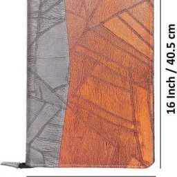 lemork Leatherette Material Professional File Folders B4 size for documents, Document Folder for certificates with 20 Leafs GreyBrown File Folder image 5