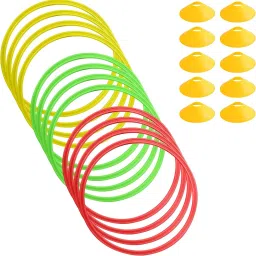 Agility Ring Ladder Pack Of 12 With 10 Disc Cones Hoop Set-image-6