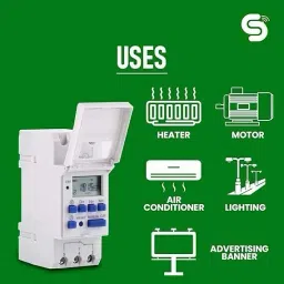ESYSENSE Inspire Sensing Digital LCD Display Programmable Control, Timmer Switch with Din Rail Type Wireless Sensor Security System image 3