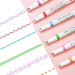 crazyabbs Curve Highlighter 6pc Pen Highlighters Flownwing Flair Pens That Make Designs image 5