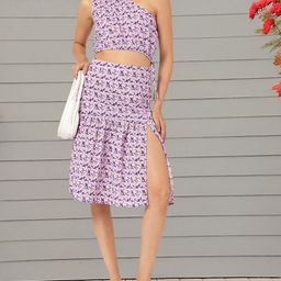 DressBerry Garden Vibes One-Shoulder Tie-Up Floral Print Co-Ords-picture-8