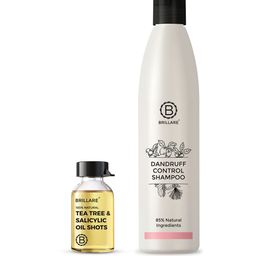 BRILLARE Sustainable Dandruff Control Hair Care Set - Shampoo 300ml + Oil Shots 6ml x 8-52