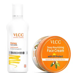 VLCC Set of Skin Defense Honey Moisturizer - 100 ml & Deep Nourishing Face Cream - 200 g-36