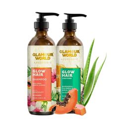 Glamour World Ayurvedic Set Of 2 Glow Hair Shampoo & Conditioner - 200 ml Each-55