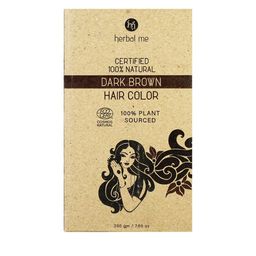 HERBAL ME Certified 100% Natural Hair Colour 200 g - Dark Brown-45