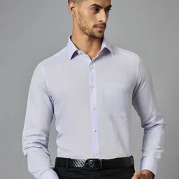 LOUIS STITCH Men Classic Spread Collar Solid Cotton Linen Formal Shirt-image-98