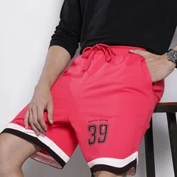 The Indian Garage Co Men Varsity Print Loose Fit Shorts-picture-28