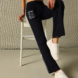 Hubberholme Women Printed Relaxed Straight Fit Easy Wash Trousers-image-84