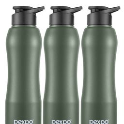Pexpo Green & Black 3 Pcs Stainless Steel Leak Proof Water Bottle 750 ml-image-89