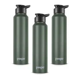 Pexpo Green & Black 3 Pcs Stainless Steel Leak Proof Water Bottle 1 Ltr-image-44