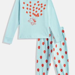 Here&Now X Game Begins Girls Pure Cotton Printed T-shirt & Joggers-picture-38