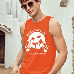 CHKOKKO Round Neck Sleeveless Graphic Printed Regular Fit Cotton Tank Top-image-94