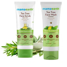 Mamaearth 2-Pcs Tea Tree Face Wash 100ml & Face Scrub 100g Combo-48