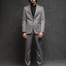 RARE RABBIT Men Self-Design Single-Breasted Tailored-Fit Two-Piece Suit-image-2