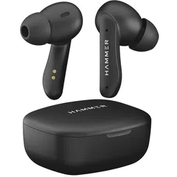 HAMMER Black Solitude Wireless Bluetooth Earbuds With ENC Touch Controls Upto 22H Playtime-45