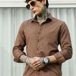 Campus Sutra Men Comfort Fit Floral Printed Spread Collar Cotton Casual Shirt-picture-8