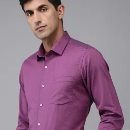 Arrow Manhattan Slim Fit Self Design Textured Pure Cotton Formal Shirt-image-57