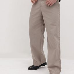 The Roadster Life Co. Men Mid-Rise Pure Cotton Wide Leg Chinos with Adjustable Belt-image-83