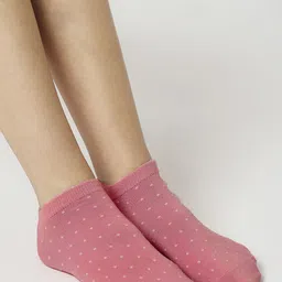 Balenzia 3- Pcs Polks Dots Patterned Cotton Ankle- Length Socks-49