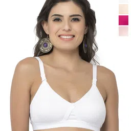 College Girl Pack of 2 Solid Full Coverage Lightly Padded Non-Wired Regular Minimizer Bra-13