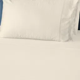 Home Prides Off White 300 TC Queen Bedsheet with 2 Pillow Covers-image-2