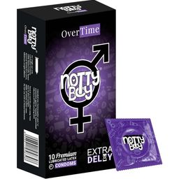 noTTy Boy Men OverTime Extra Delay Long Last Lubricated Condoms - 10 Pcs-50