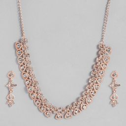 Kord Store American Diamond Rose Gold-Plated Jewellery Set-image-90